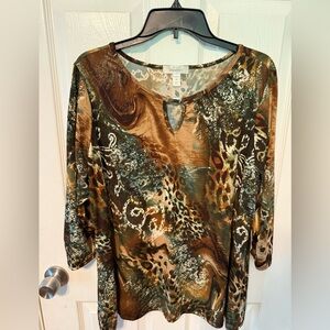 Dressbarn Patterned Blouse